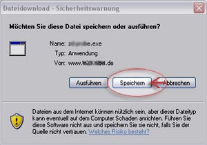 Dateidownload, Speichern