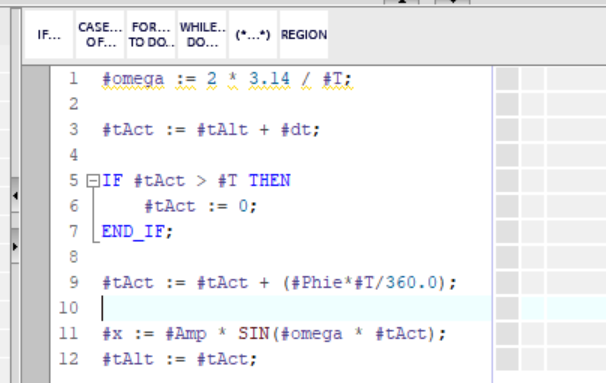 Screenshot SCL-Programmierung